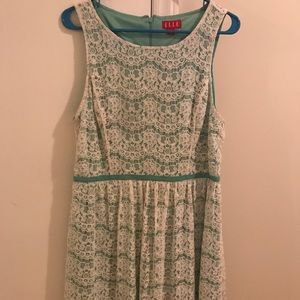 Mint & White Lace ELLE summer dress